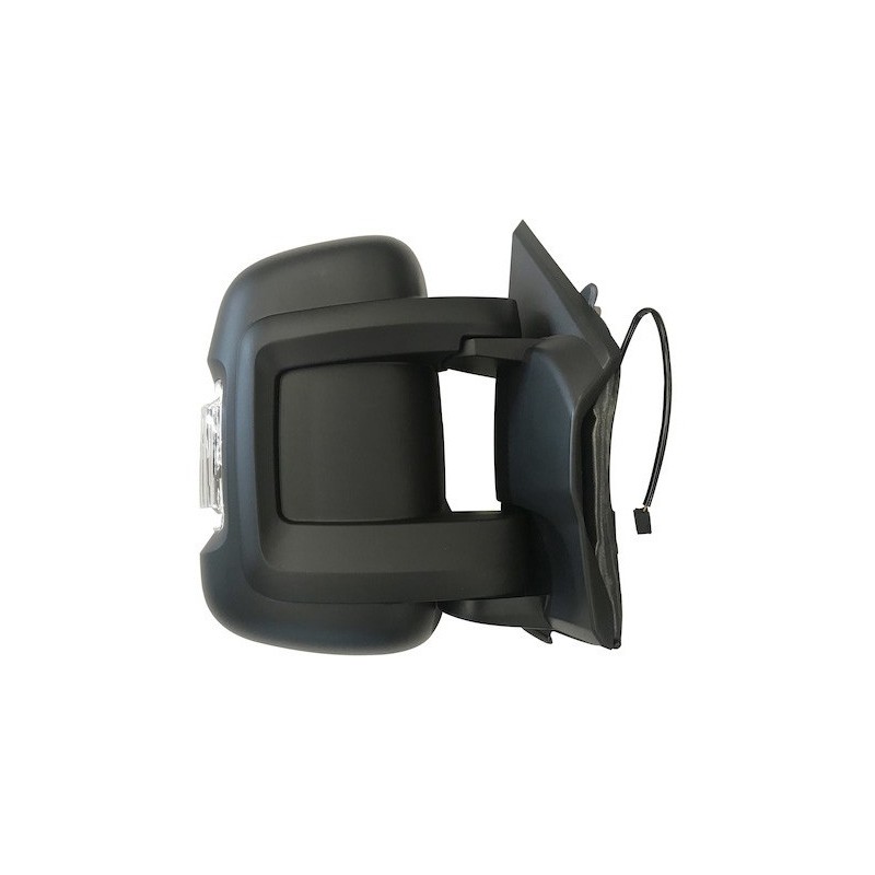 Retrovisore con luce di direzione elettrico specchio curvo termico braccio medio 365 -- DX